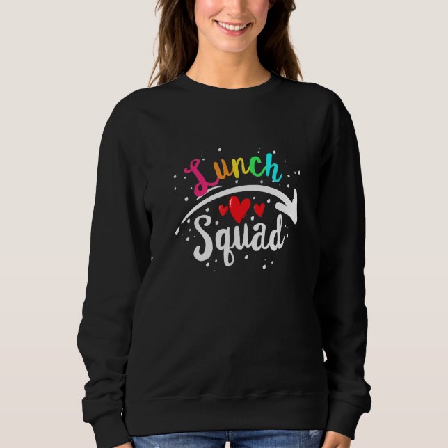 Lunch Squad Fuuny Team School Lunch Crew Matching T Shirt (Framsida)