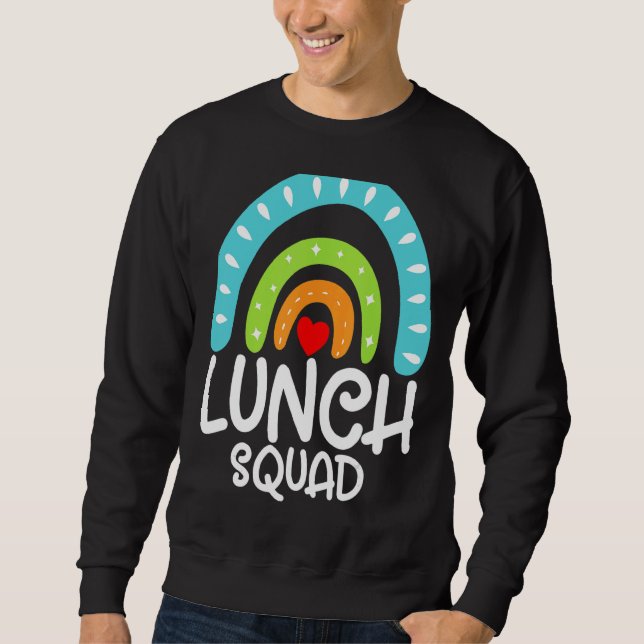 Lunch Squad Group Matching School Cafeteria Crew S Lång Ärmad Tröja (Framsida)