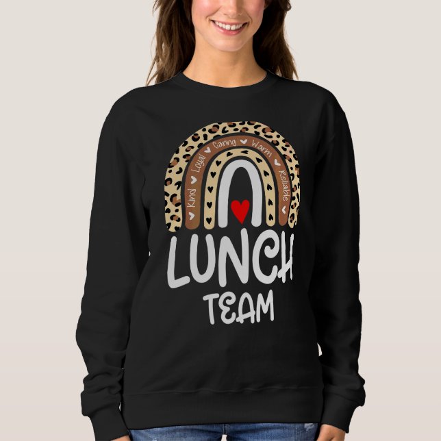 Lunch Team Group Leopard Matching School Spirit Da T Shirt (Framsida)