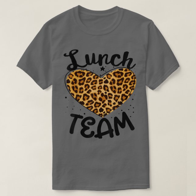 Lunch Team Group Leopard Matching School Spirit Da T Shirt (Design framsida)