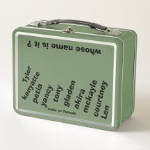 LUNCHBOX w/ Unisex Namn /ZAZZLE MMETROPOM