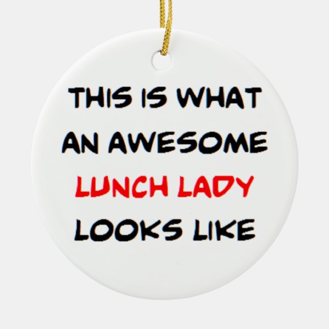 lunchdame, fantastisk julgransprydnad keramik (Framsidan)
