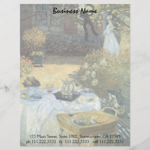 Luncheon av Claude Monet, Vintagens Impressionism Brevhuvud