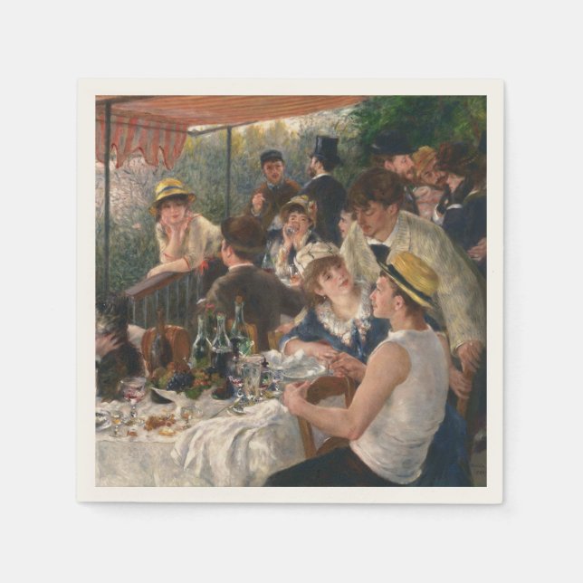 Luncheon av roddpartiet - Auguste Renoir Pappersservett (Framsidan)
