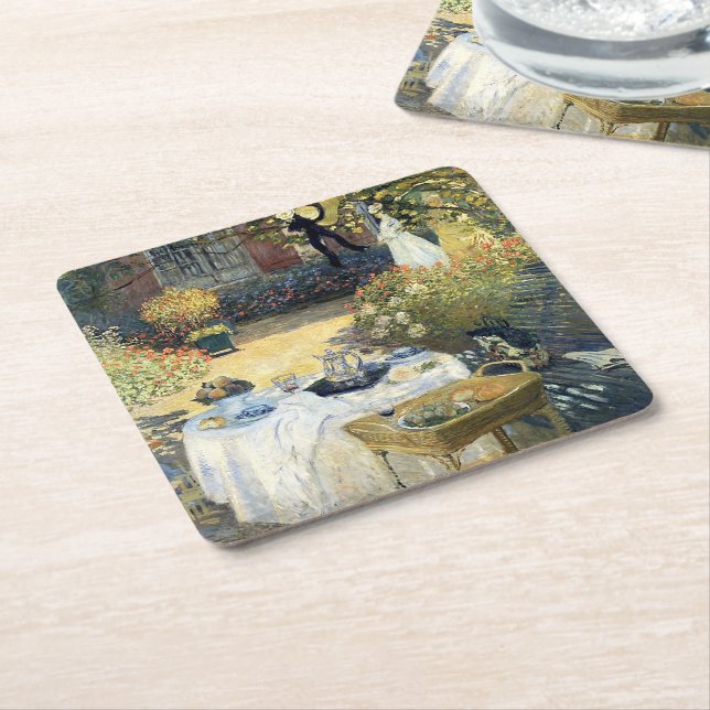 Luncheon Claude Monet Underlägg Papper Kvadrat (Vinklad)