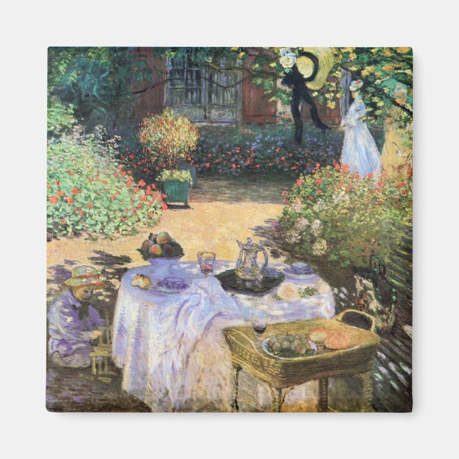 Luncheon Firande Claude Monet Fine Art Magnet (Framsidan)