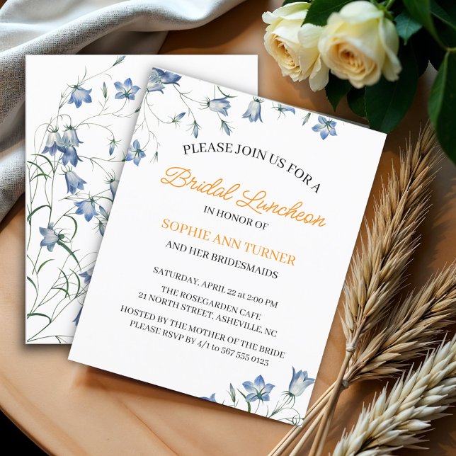 Luncheon-inbjudan för elegantens blommigt budgeter (Skapare uppladdad)
