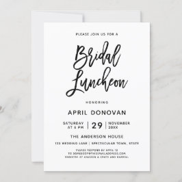 Luncheon-inbjudan för Möhippa av penseltypografi Inbjudningar
