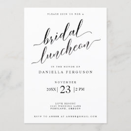 Luncheon-inbjudan för Möhippa för klassiskt skript Inbjudningar