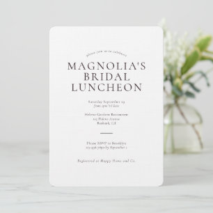 Luncheon Luxury Linen-inbjudan med minimal Möhippa Inbjudningar
