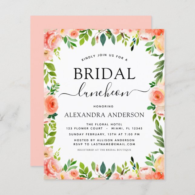 Luncheon-Möhippan Budget Coral Peach (Fram/baksida)