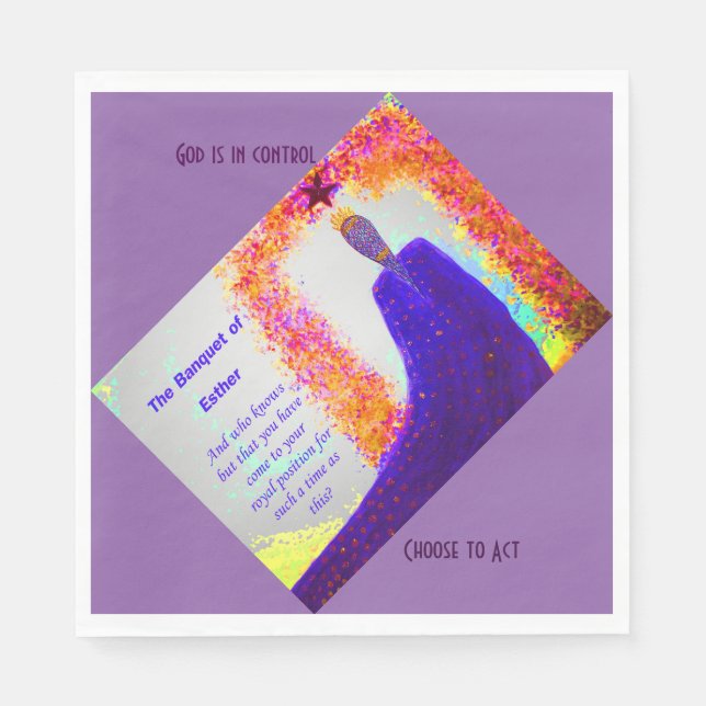 Luncheon Napkins- The Banquet of Esther Pappersservett (Framsidan)
