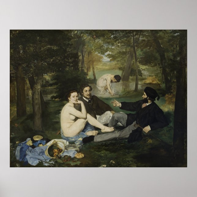 Luncheon on on Grass by Edouard Manet Poster (Framsidan)