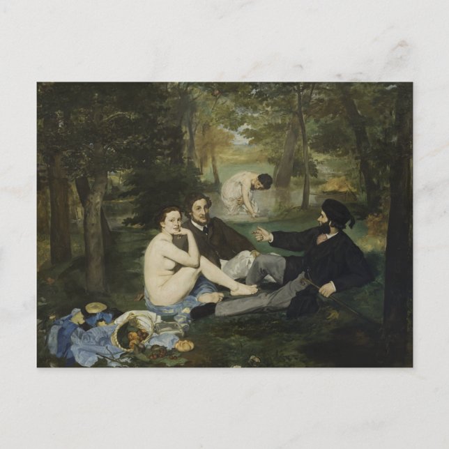Luncheon on on Grass by Edouard Manet Vykort (Framsida)