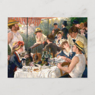 Luncheon på en båt, målad av Renoir Vykort