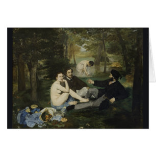 Luncheon på Grass Edouard Manet Hälsningskort