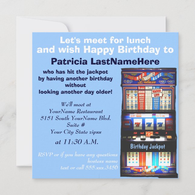 Luncheon-platsen i Maskin Inbjudningar (Framsida)