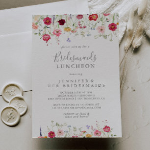 Luncheon Shower för enkel Wildblomma Inbjudningar