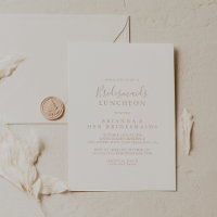 Luncheon Shower för minimalistiskt brittiska Bride