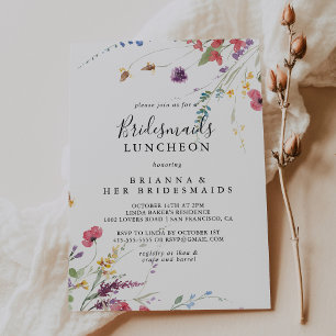 Luncheon Shower för Vild med klassiskt färgämne Inbjudningar