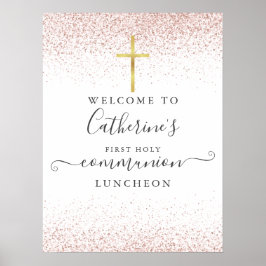 Luncheon-skylt över Heligan ro Glitter Poster