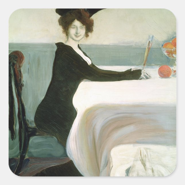 Luncheonen Fyrkantigt Klistermärke (Framsida)