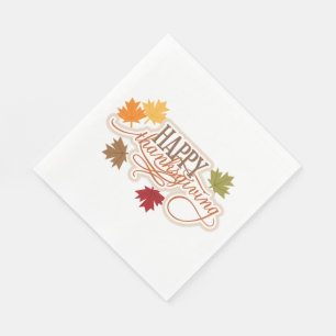 Luncheonservett/löv för thanksgiving/för vit pappersservett