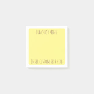 Lunchlåda Meny Söta lunchlappar Post-it Block