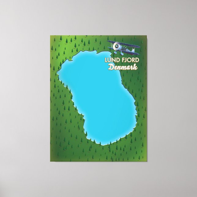 Lund Fjord Danmark karta Canvastryck (Framsida)