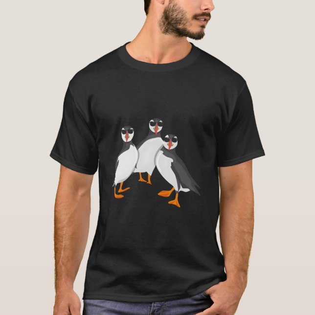 Lund för Island Resa I Lunnefågel T Shirt (Framsida)