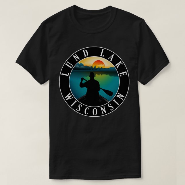 Lund Sjö Wisconsin Canoeing T Shirt (Design framsida)