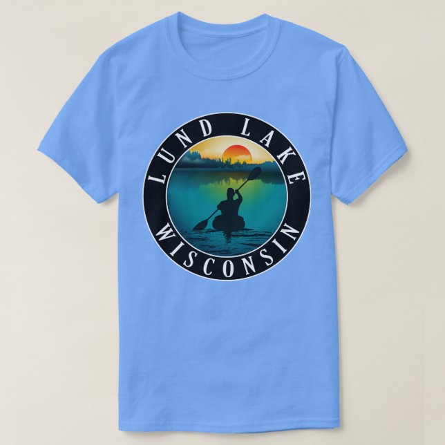 Lund Sjö Wisconsin Kayaking T Shirt (Design framsida)