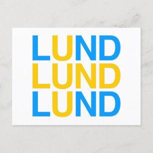 LUND Svenska Flagga Vykort