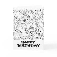 Lunddkatter doodles grattis på födelsedagen