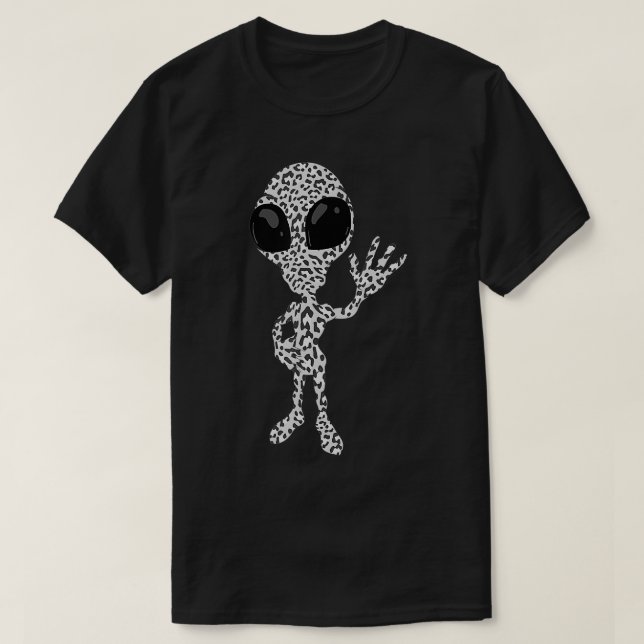 Lundny Leopard Skriv ut Alien Gift Cute Martian Fl T Shirt (Design framsida)