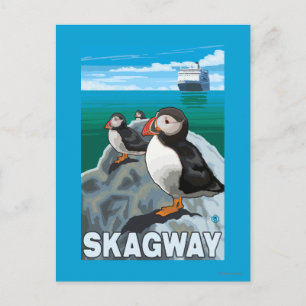Lundor & kryssningsfartyg - Skagway, Alaska Vykort