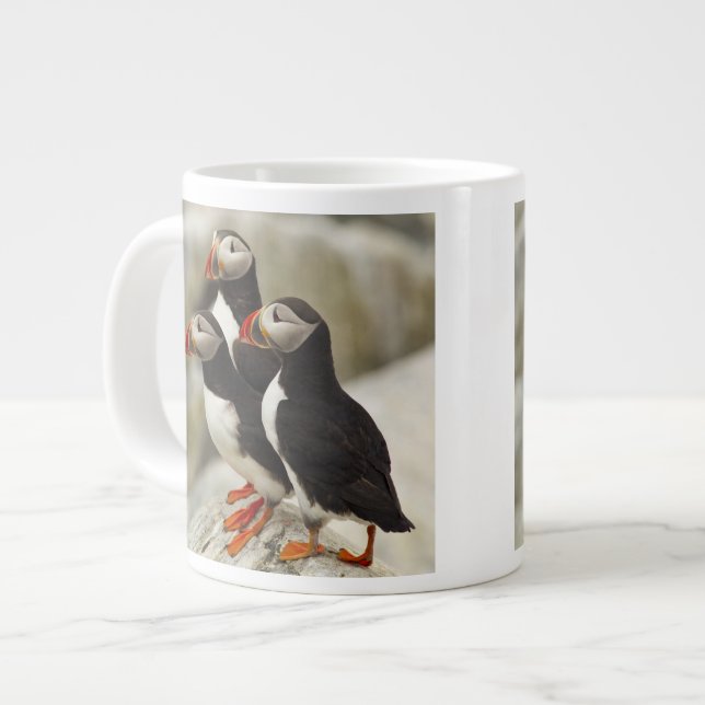 Lundor på Machias Seal Island Jumbo Mugg (Framsida vänster)