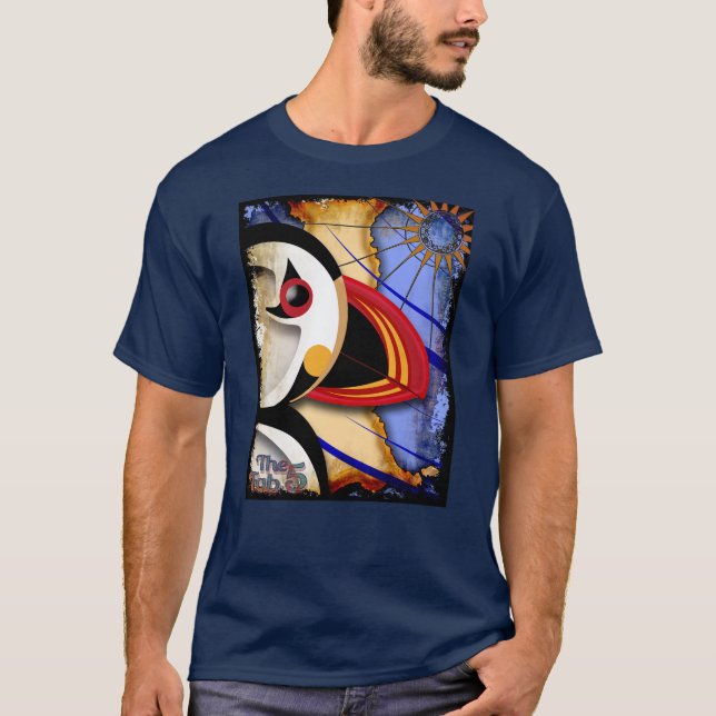 Lundy Puffin 3-flottan T Shirt (Framsida)