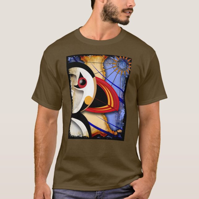 Lundy Puffin No Text T Shirt (Framsida)