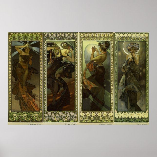 Lune et Etoales - 1902 - Alphonse Mucha Poster (Framsidan)
