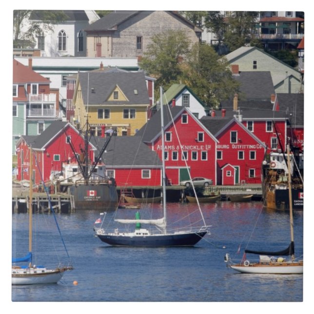Lunenberg, Nova Scotia, Kanada. 3 Kakelplatta (Framsidan)