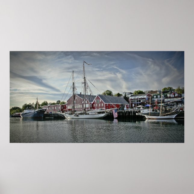 Lunenburg Harbour, NS-bra Art print Poster (Framsidan)