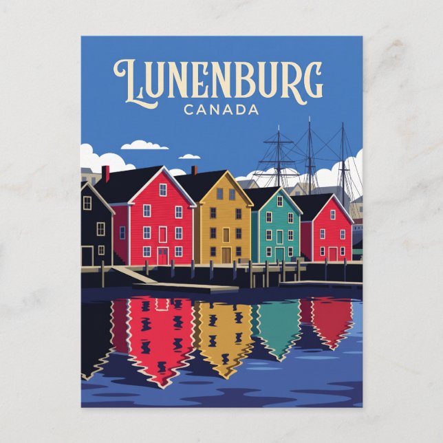 Lunenburg Waterfront Kanada Vykort (Framsida)