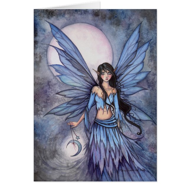 Lunetta Celestial Fairy Fantasy Art Illustration Hälsningskort (Framsidan)