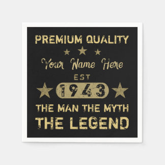 Lung 1943 Birthday Man Myth Legend Pappersservett