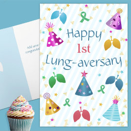 Lung-aversary Grattis Anpassad Kort