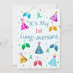 Lung-aversary Party-inbjudan Inbjudningar