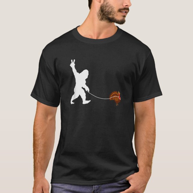Lung Bigfoot Sasquatch Turkey Walking Höst än T Shirt (Framsida)