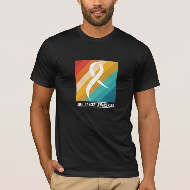 Lung Cancer Awareness Design T Shirt (Framsida)