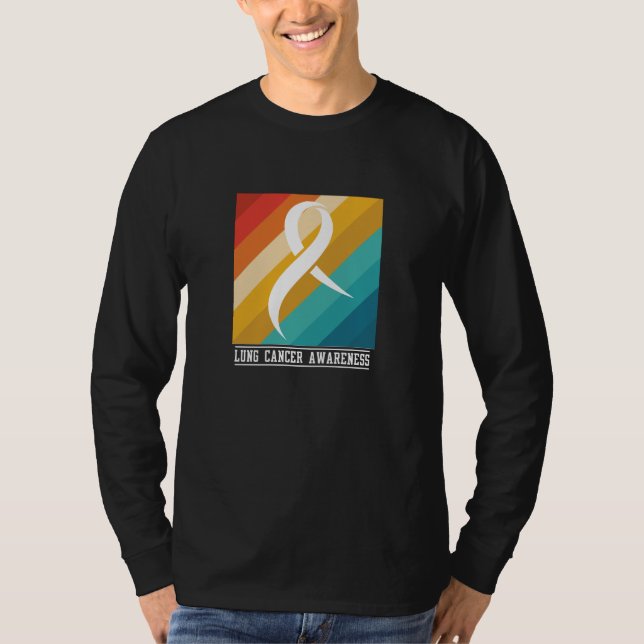 Lung Cancer Awareness Design T Shirt (Framsida)